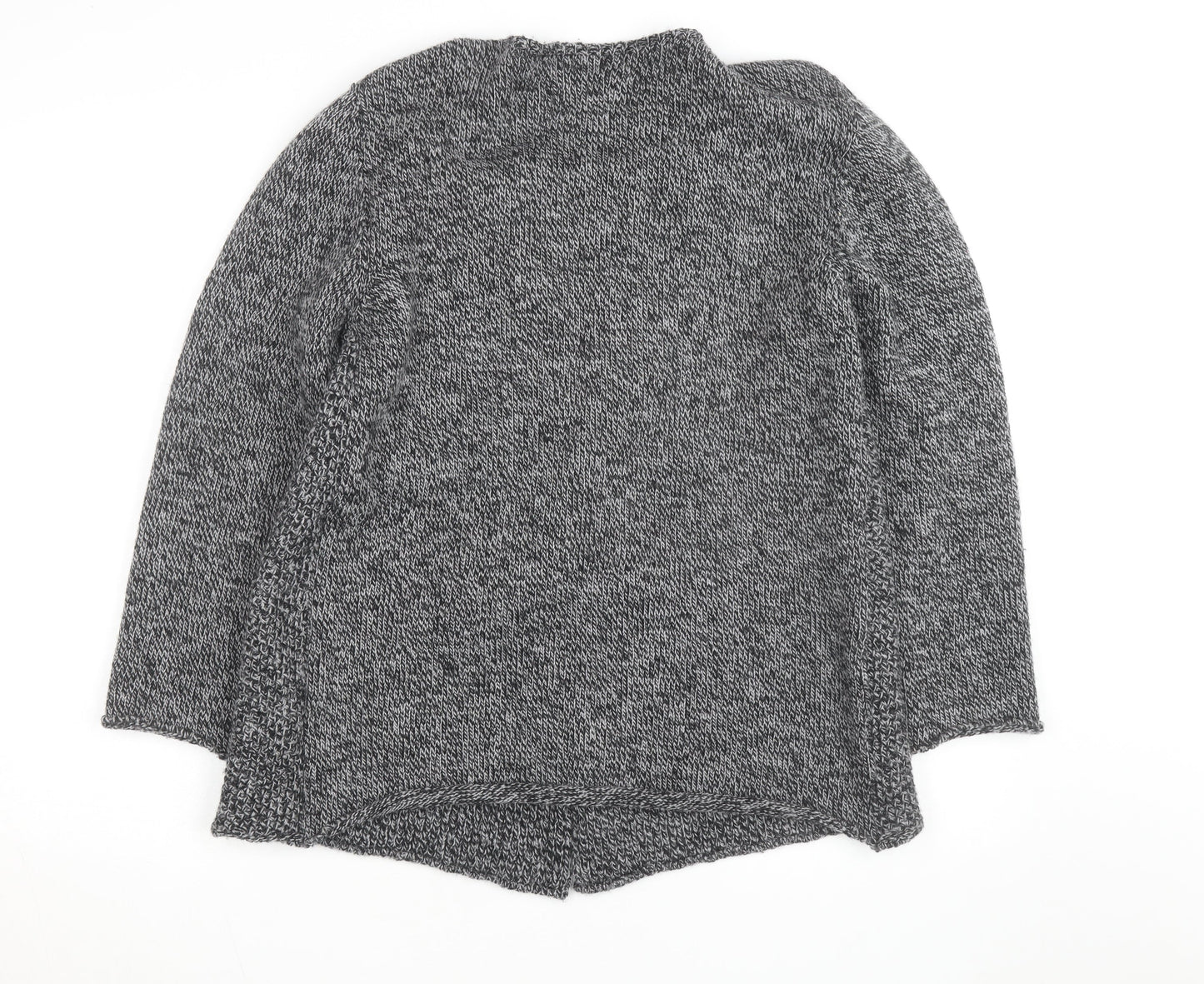 Peregrine Women Grey Wool Cardigan L Long Sleeve Knitted Sweater