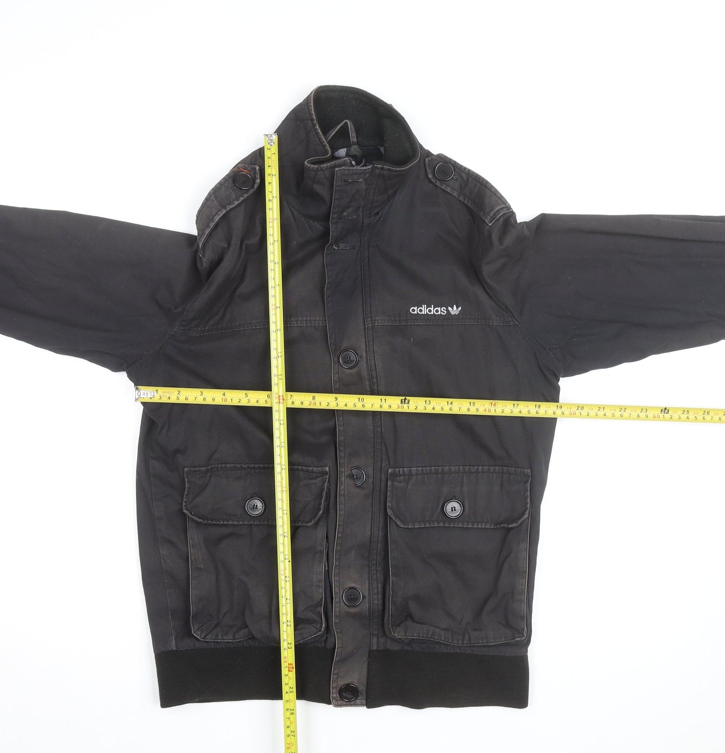 Adidas Originals Men's Black Bomber Jacket Size M Cotton Blend