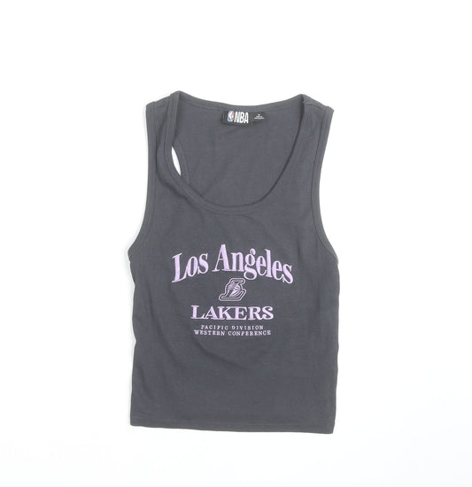NBA Women’s Black Los Angeles Lakers Cropped Tank Top Size M