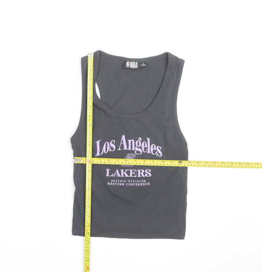 NBA Women’s Black Los Angeles Lakers Cropped Tank Top Size M
