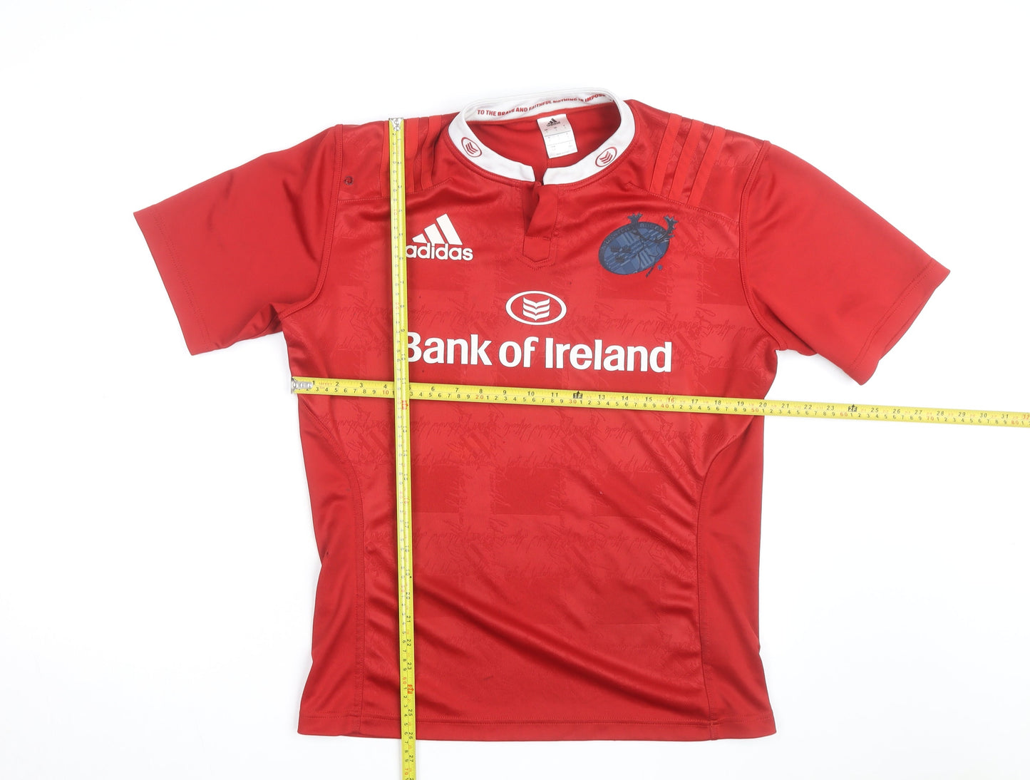 Adidas Men's Red Rugby Jersey Top Size L Athletic Fit