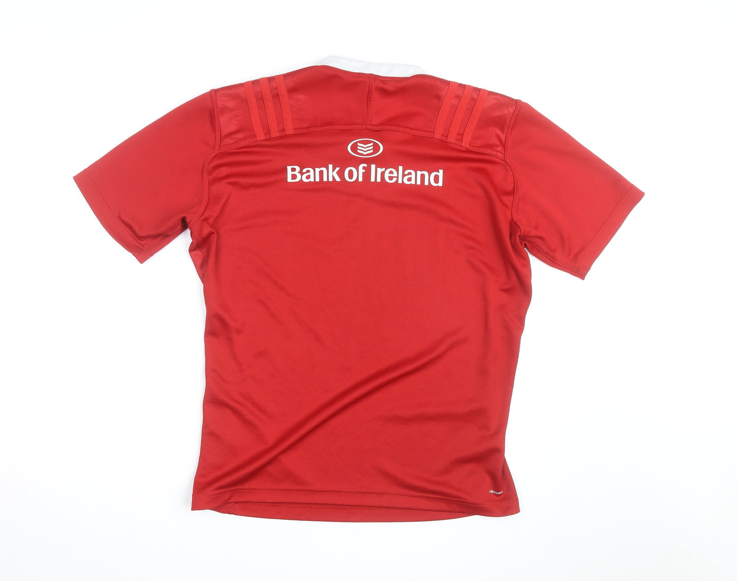 Adidas Men's Red Rugby Jersey Top Size L Athletic Fit