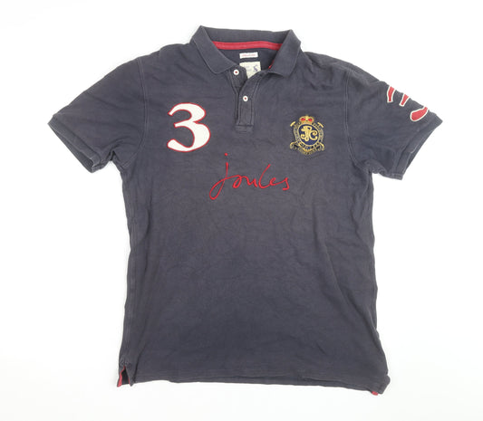 Joules Men’s Blue Classic Fit Polo Shirt Size M Embroidered Logo