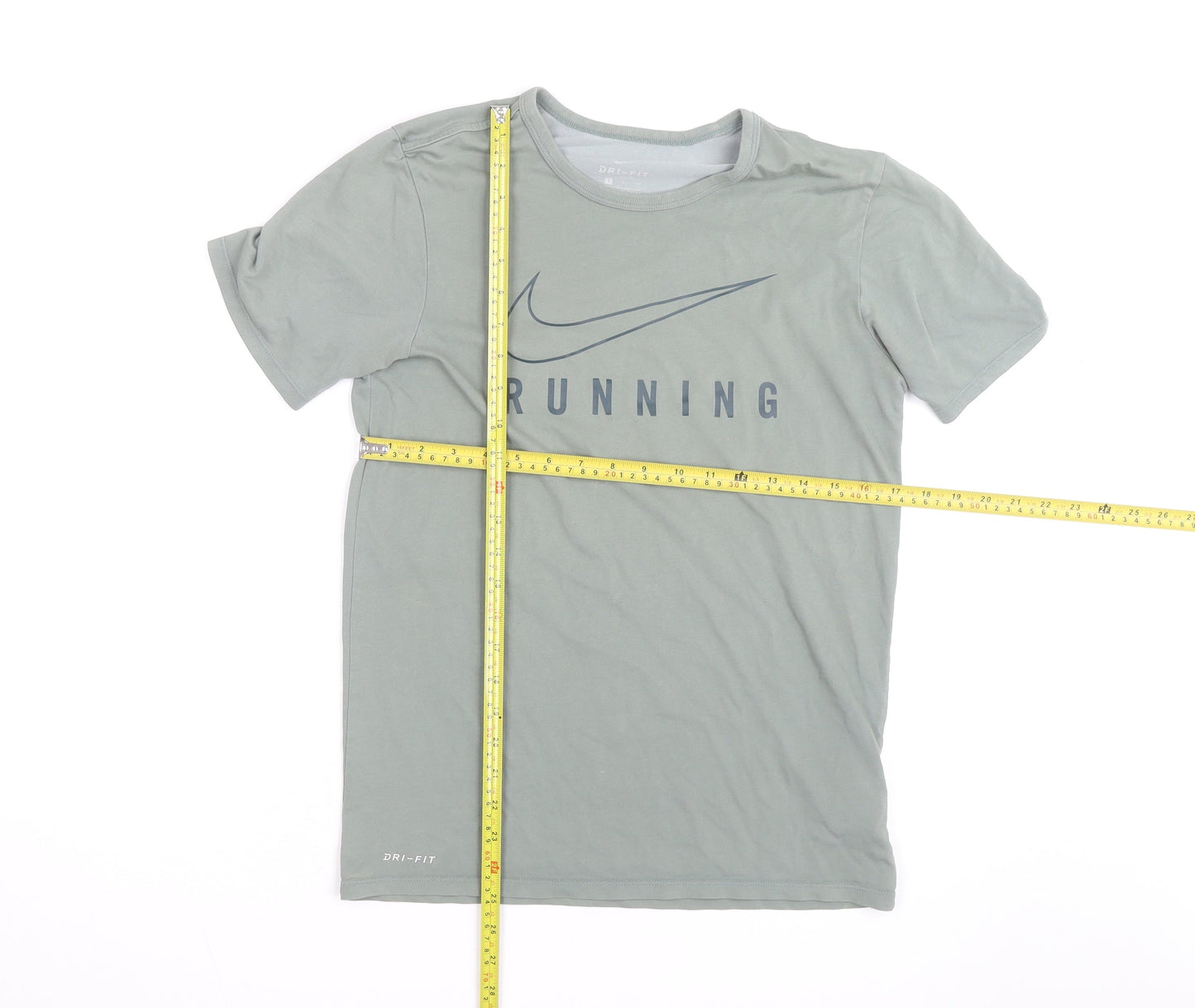 Nike Men's Grey Dri-FIT Running T-Shirt Size S Athletic Fit