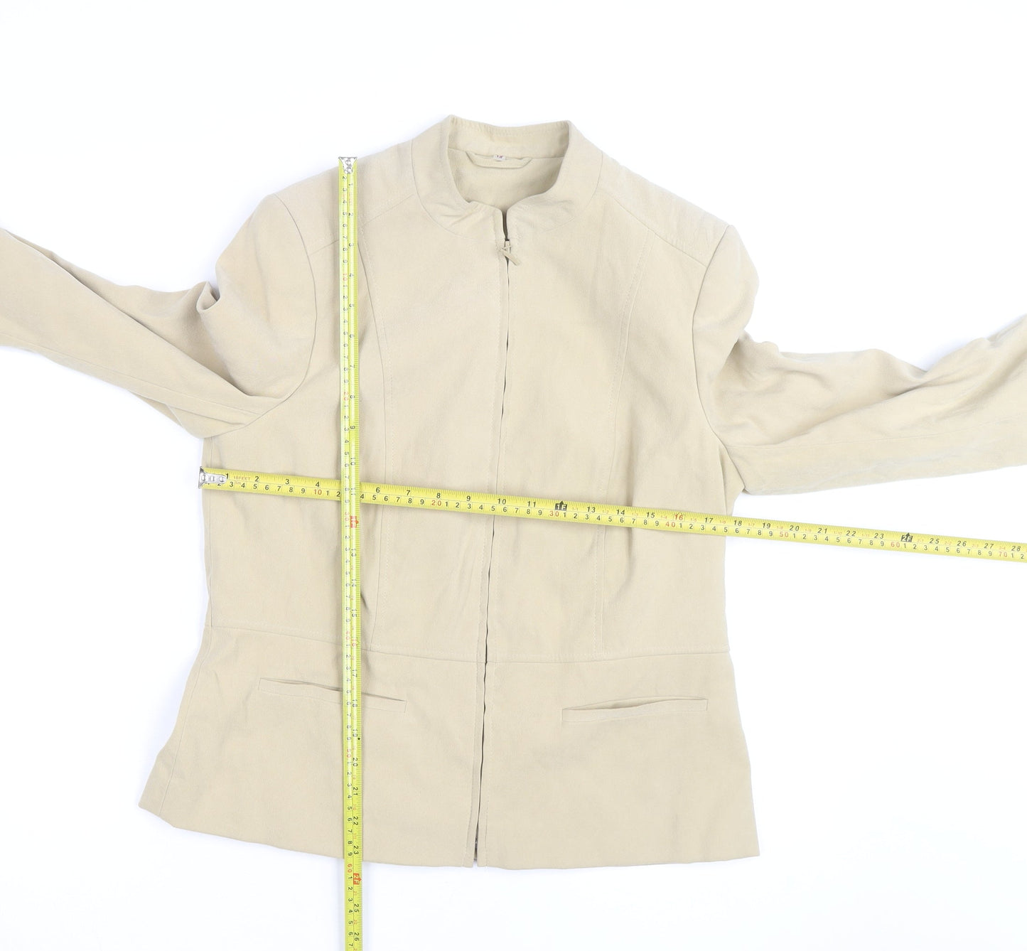 Phase Eight Women Beige Size 12 Softshell Zip Jacket