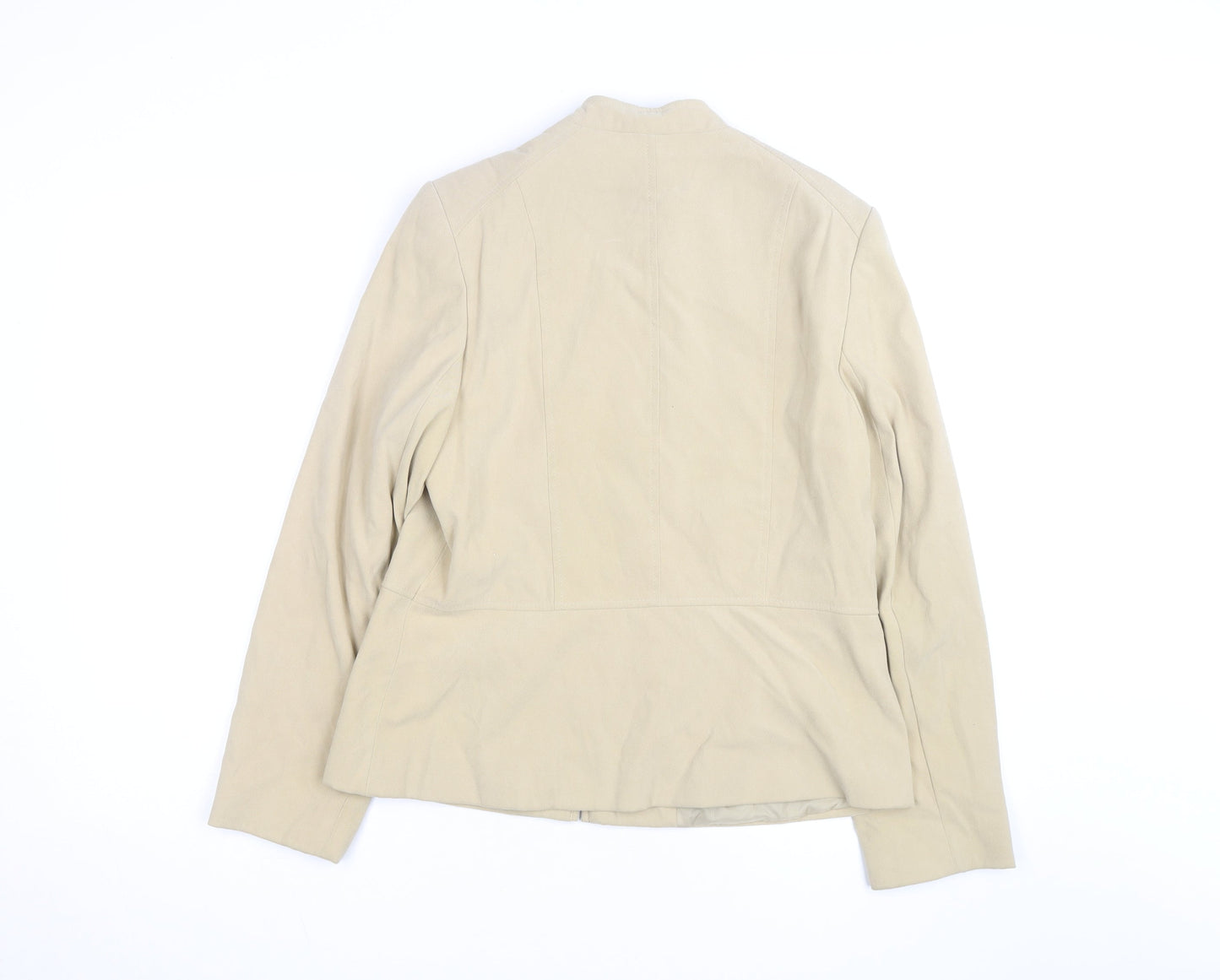 Phase Eight Women Beige Size 12 Softshell Zip Jacket