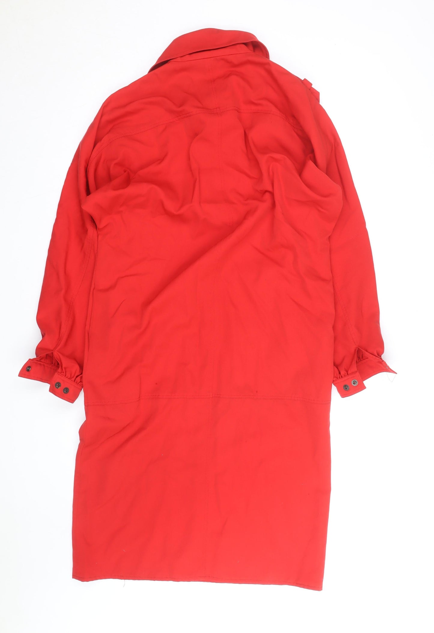 Estelle d’ore Women’s Red Cotton Collared Shirt Dress Size 10