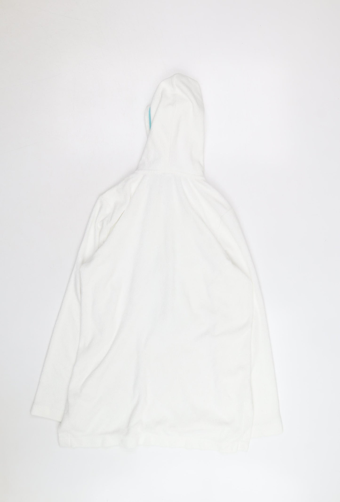 GAP Unisex XS White 1/2 Zip Terry Hoodie Lightweight Cotton Blend