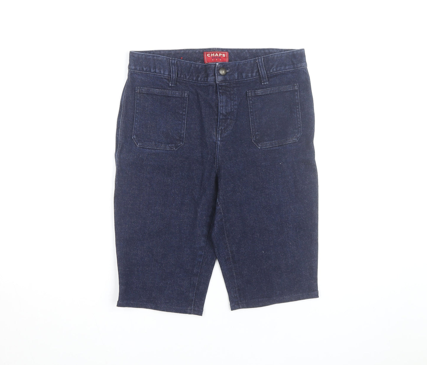 Chaps Men Blue Denim Chino Shorts Medium Regular Fit