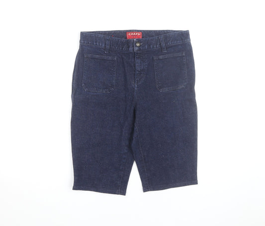 Chaps Men Blue Denim Chino Shorts Medium Regular Fit