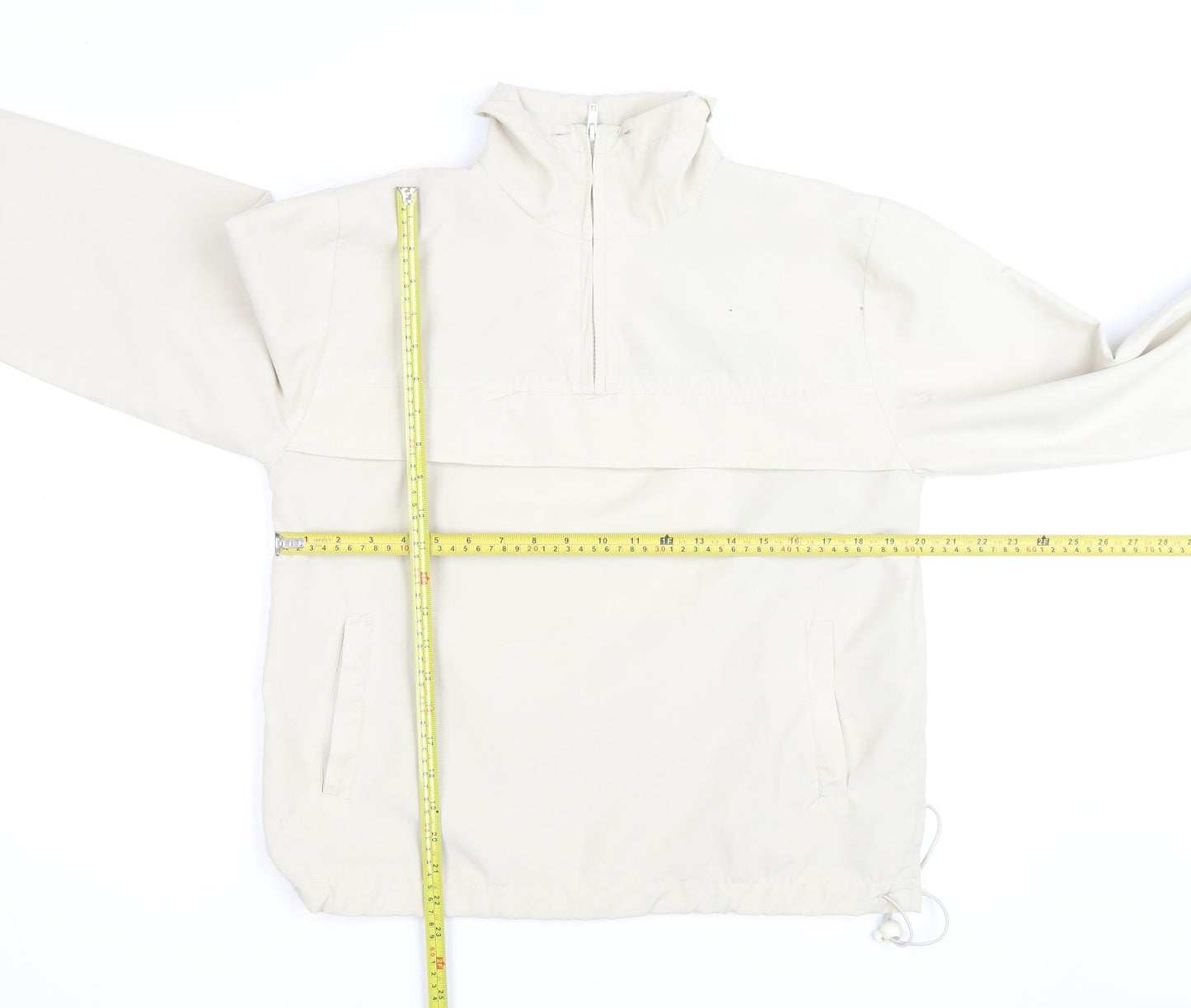 Heaven Women's Beige Size 10 Lightweight 1/2 Zip Anorak Jacket