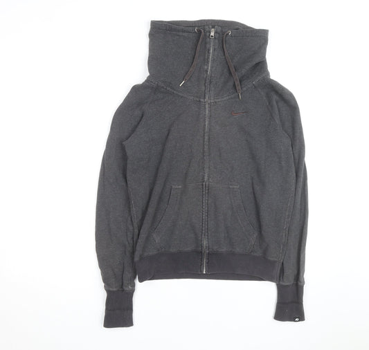 Nike Men's Grey Full Zip Hoodie Size S High Neck Sportswear