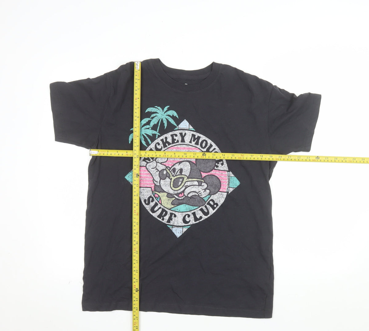 Back view of Hollister Men’s Black Mickey Mouse Surf Club T-Shirt XS