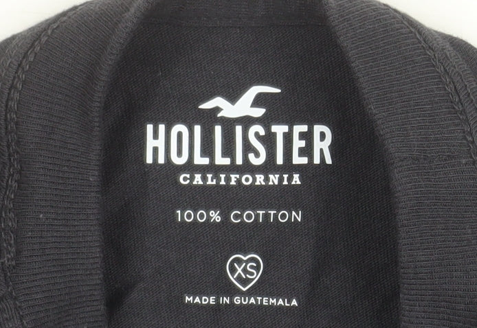 Brand and care label for Hollister Men’s Black Mickey Mouse Surf Club T-Shirt XS