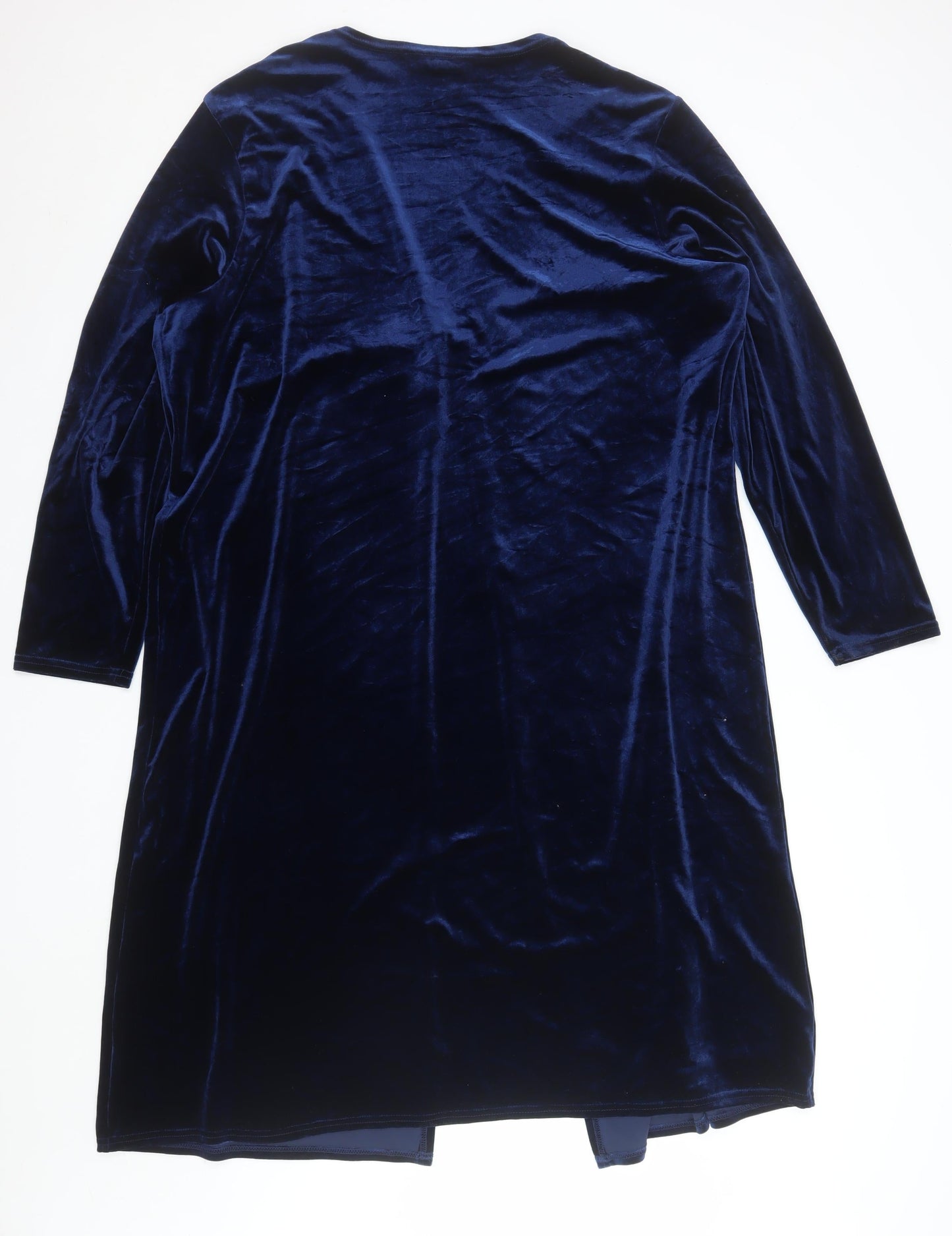 Penningtons Women’s Blue Velvet Long Sleeve Wrap Dress Size 20