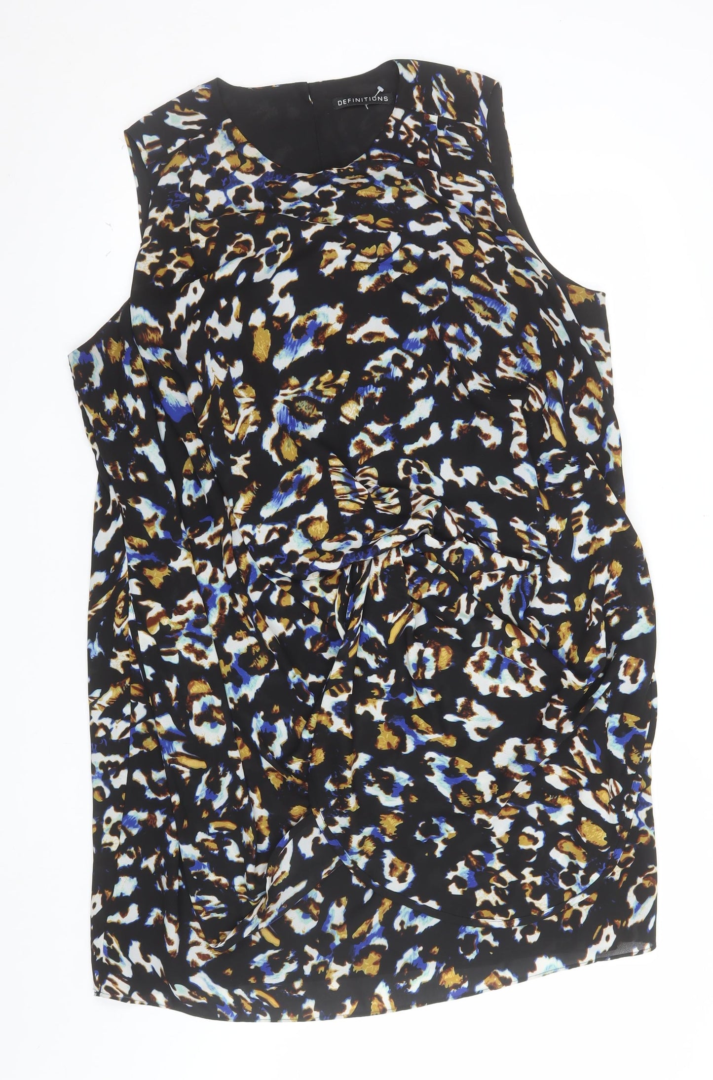 Definitions Women's Multicoloured Animal Print Sheath Dress Size 22