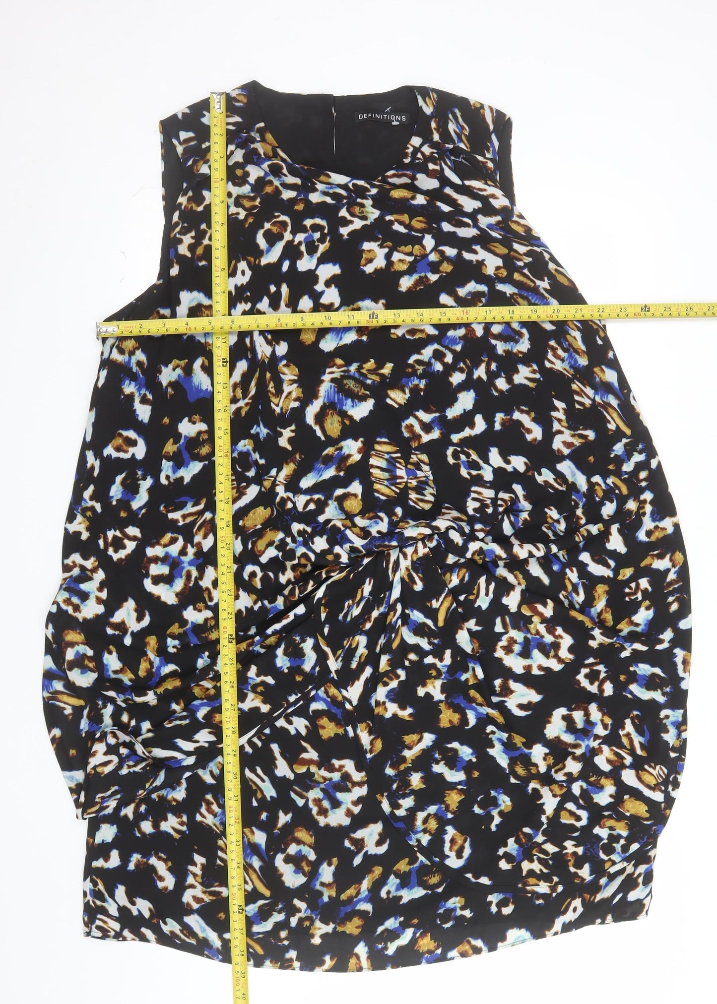 Definitions Women's Multicoloured Animal Print Sheath Dress Size 22