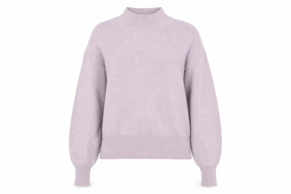 FatFace Women's Purple Mock Neck Alpaca Wool Blend Jumper Size 8
