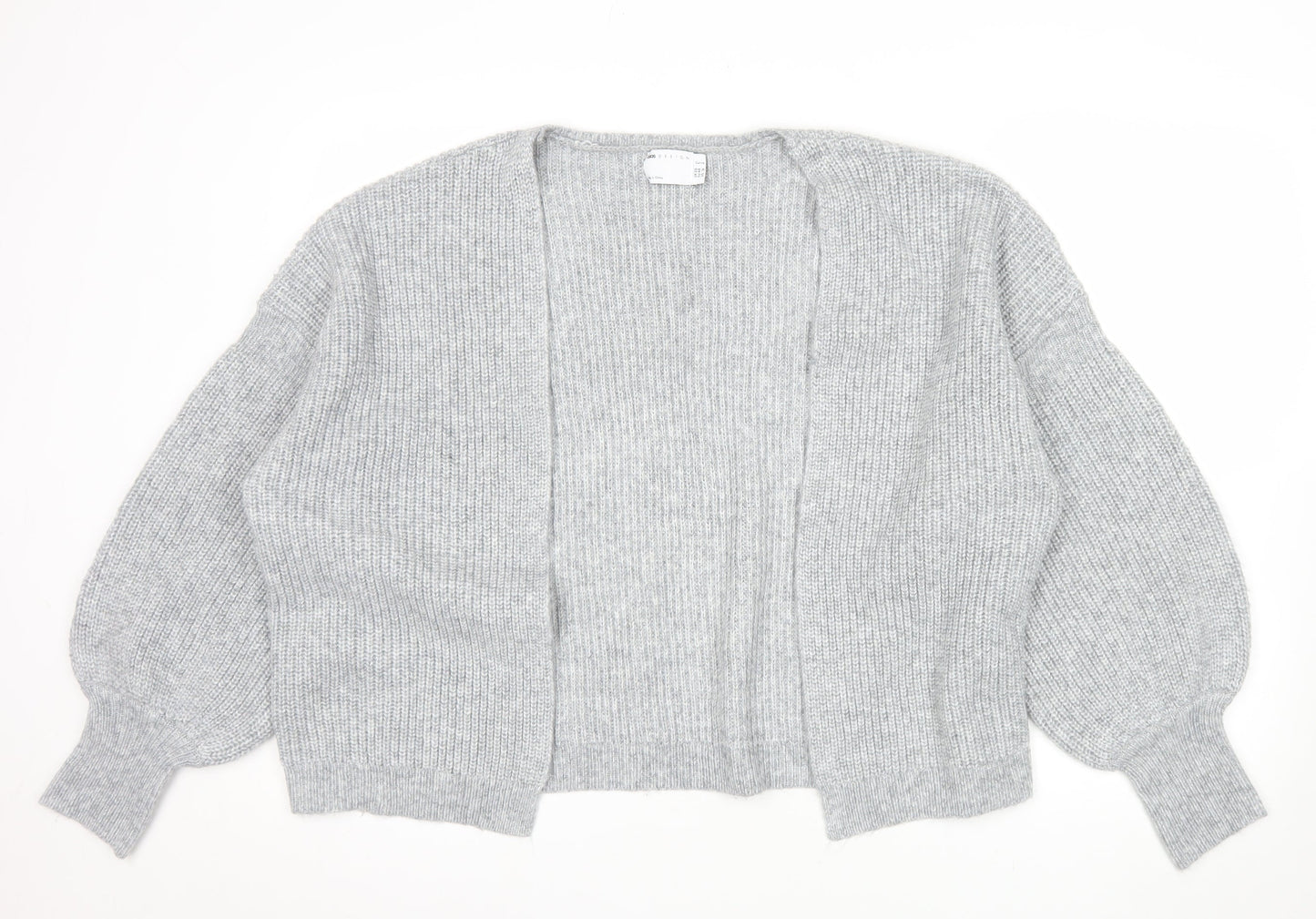 ASOS Design Curve Grey Knit Open Cardigan Women's UK 20 Long Sleeve