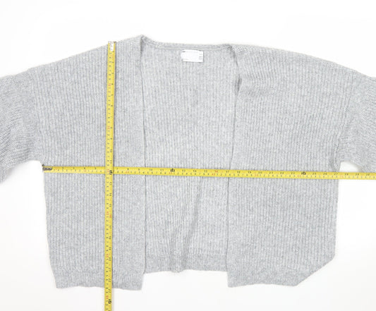 ASOS Design Curve Grey Knit Open Cardigan Women's UK 20 Long Sleeve