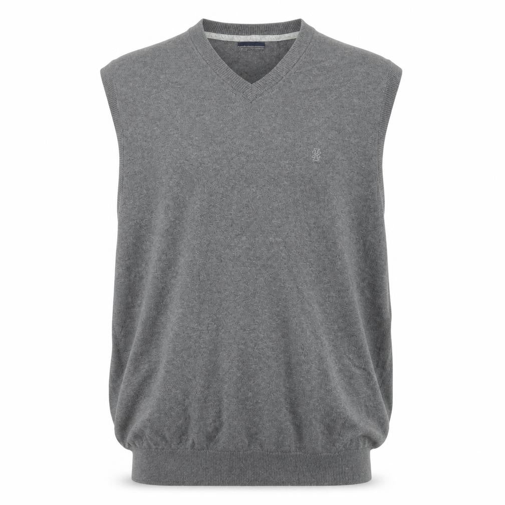 IZOD Men’s Grey Cotton V-Neck Sleeveless Vest Jumper XL