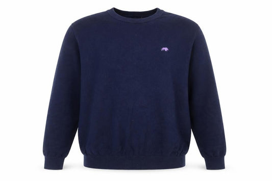 Raging Bull Men's Blue Cotton Crew Neck Pullover Jumper XL