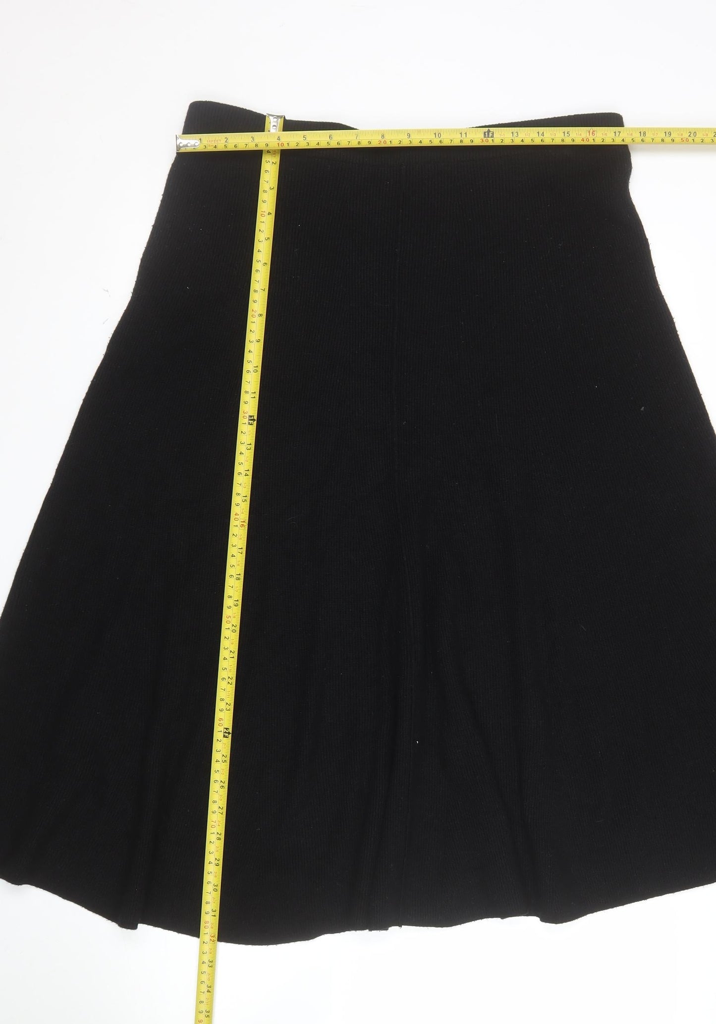 Principles Women's Black A-Line Knit Midi Skirt Size 16