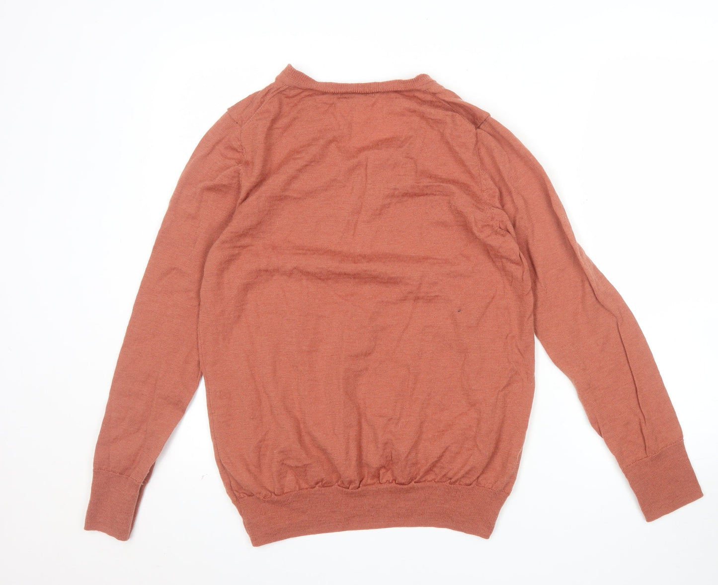 Capture Men's Brown L V-Neck Pure Merino Wool Jumper
