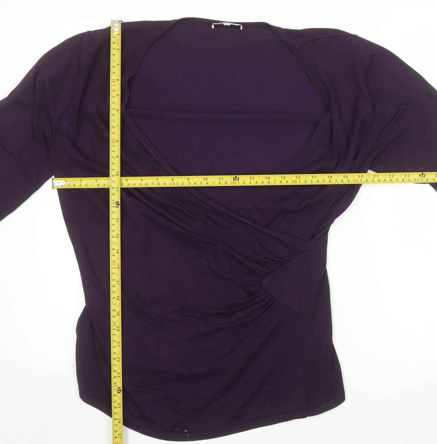 Kaliko Womens Purple Wrap V-Neck Jumper Size 8