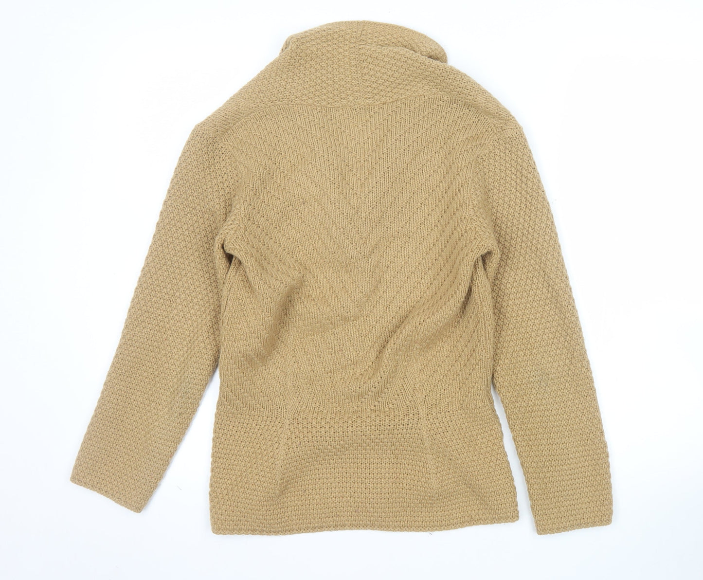 Marks and Spencer Women’s Beige Wool Blend Collared Cardigan Size 8