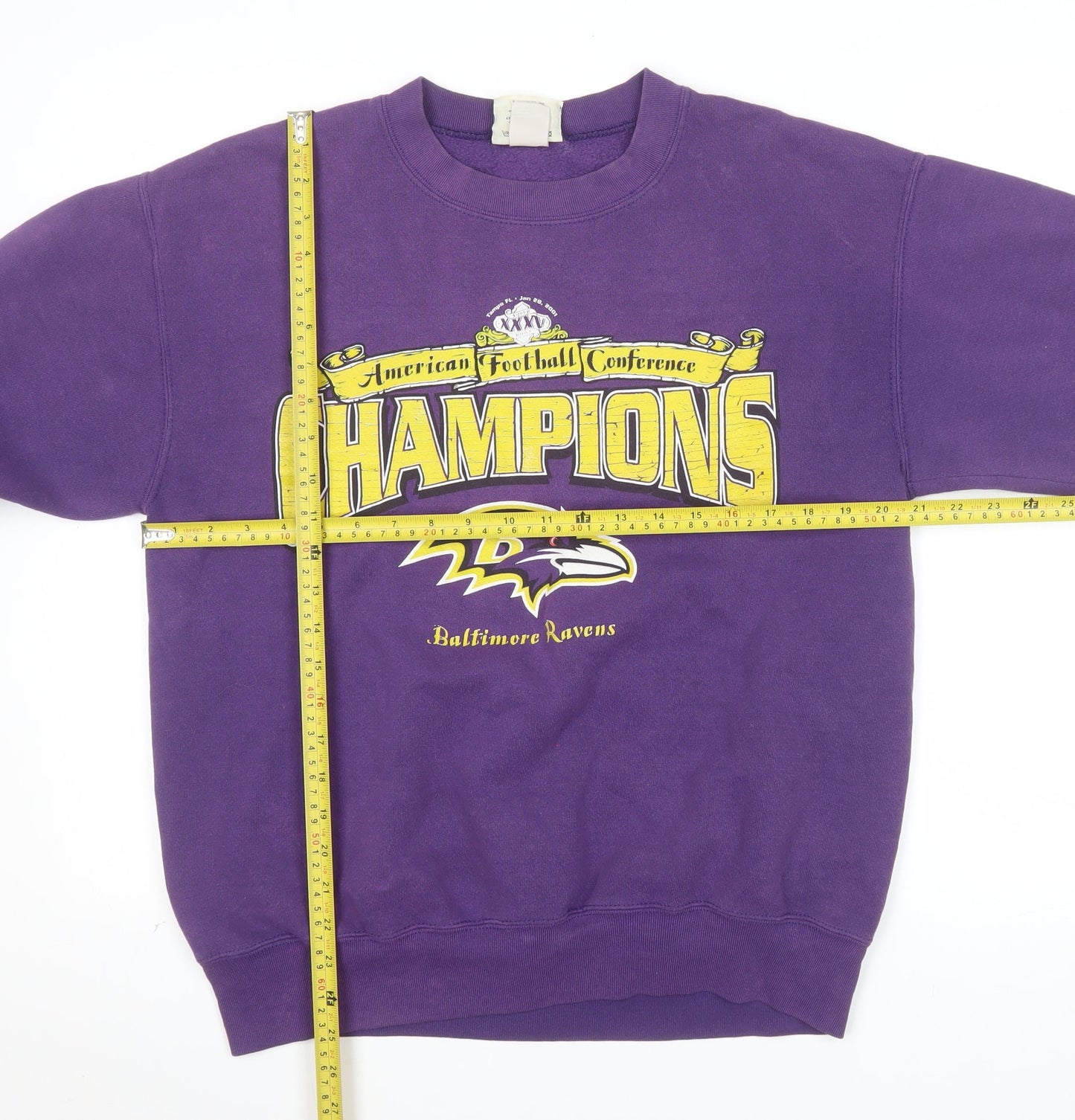 Lee Sport Men's Purple Baltimore Ravens Champions Sweatshirt M Vintage