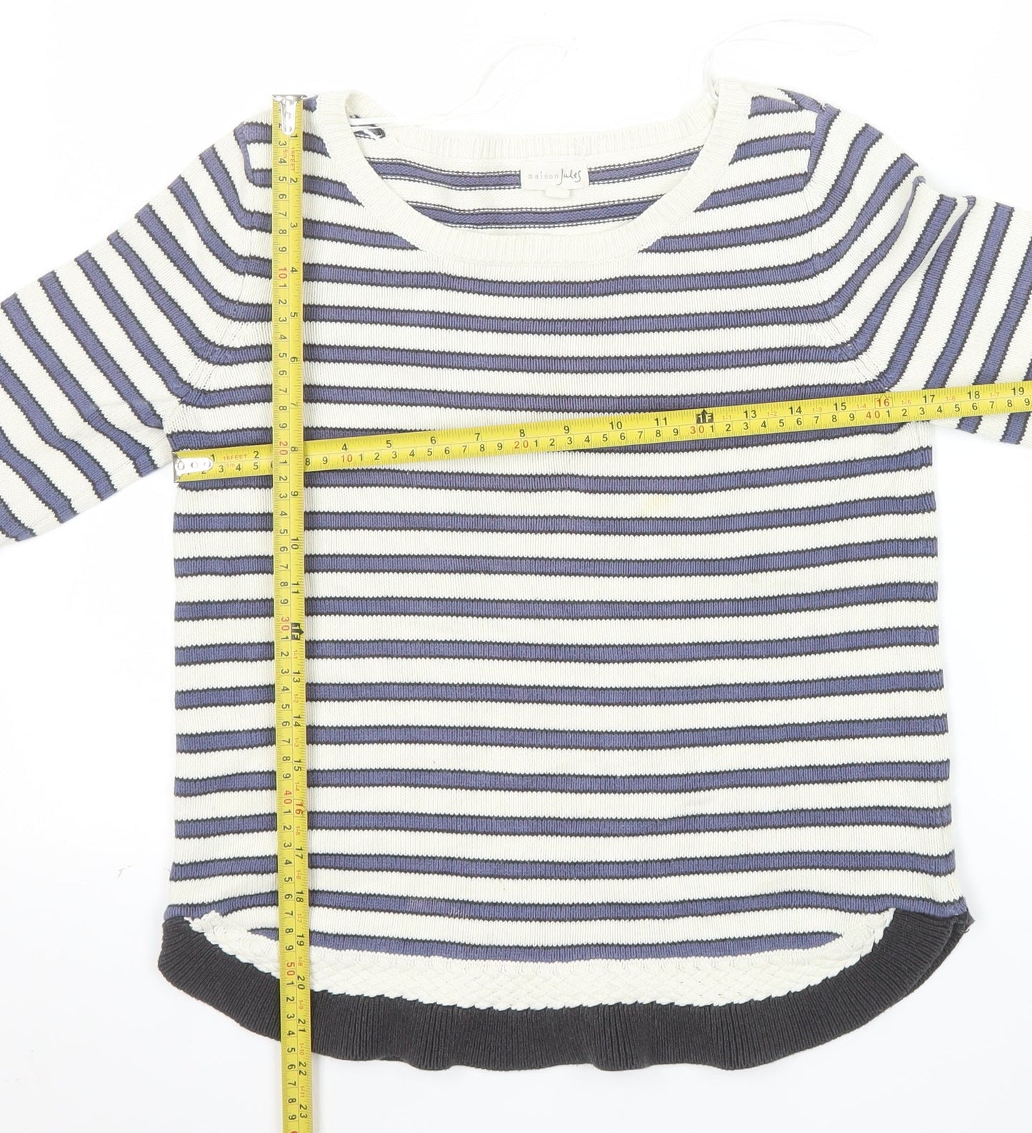 Maison Jules Women's Multicoloured Striped Knit Jumper M