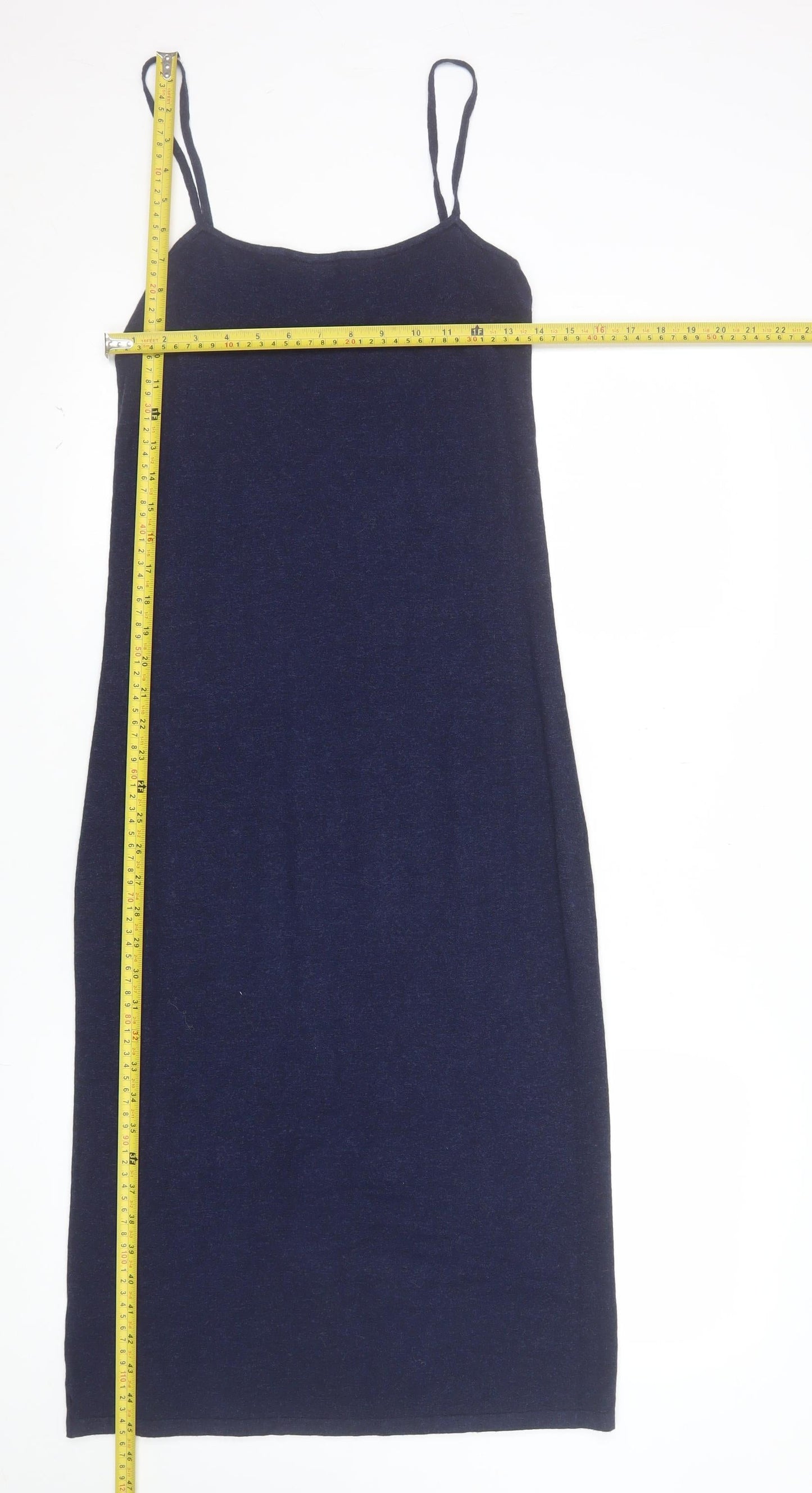 Kaliko Women’s Blue Viscose Slip Dress Size 12 Sleeveless Stretch Knit