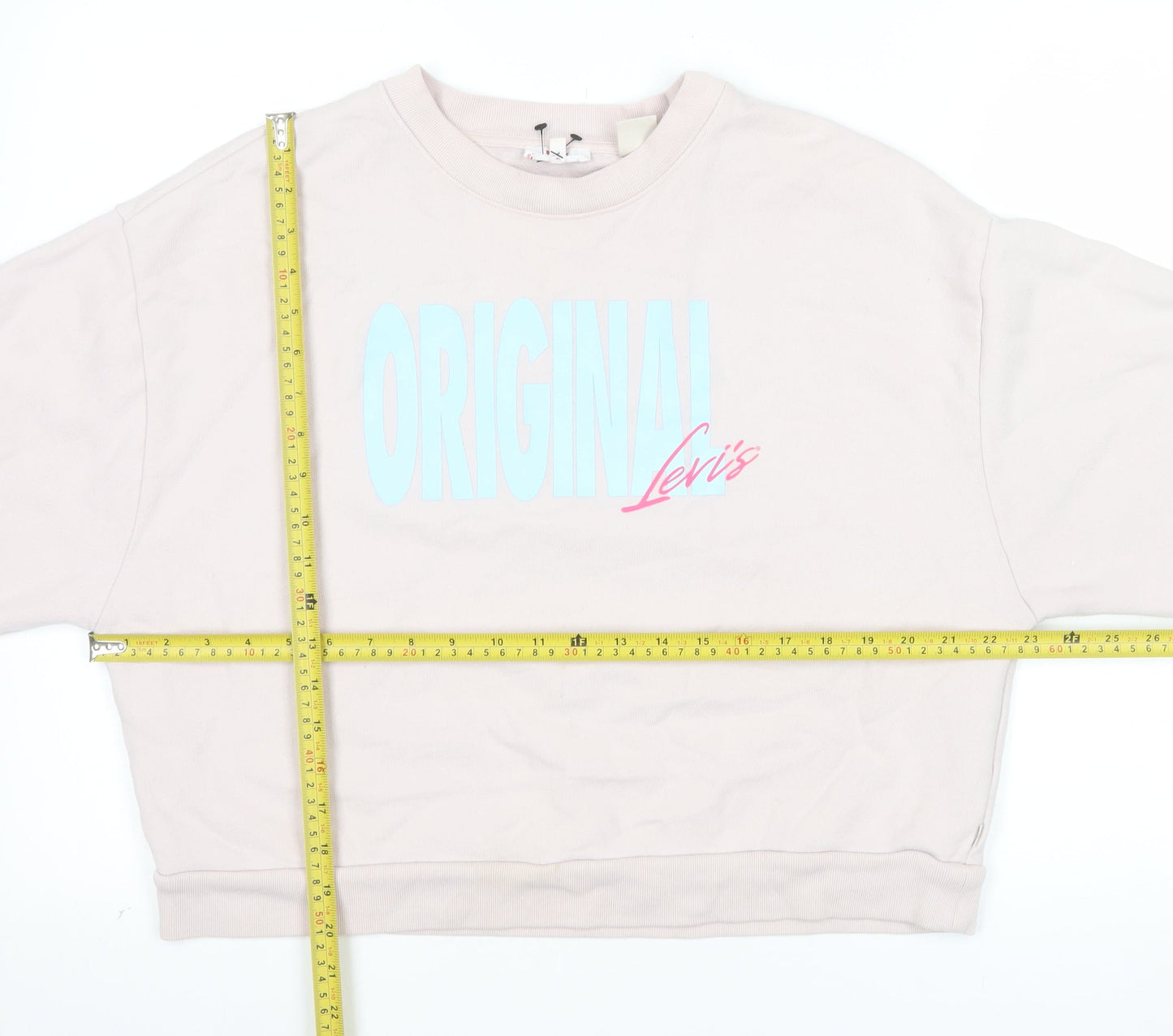 Levi's Women's Beige Original Logo Pullover Sweatshirt M