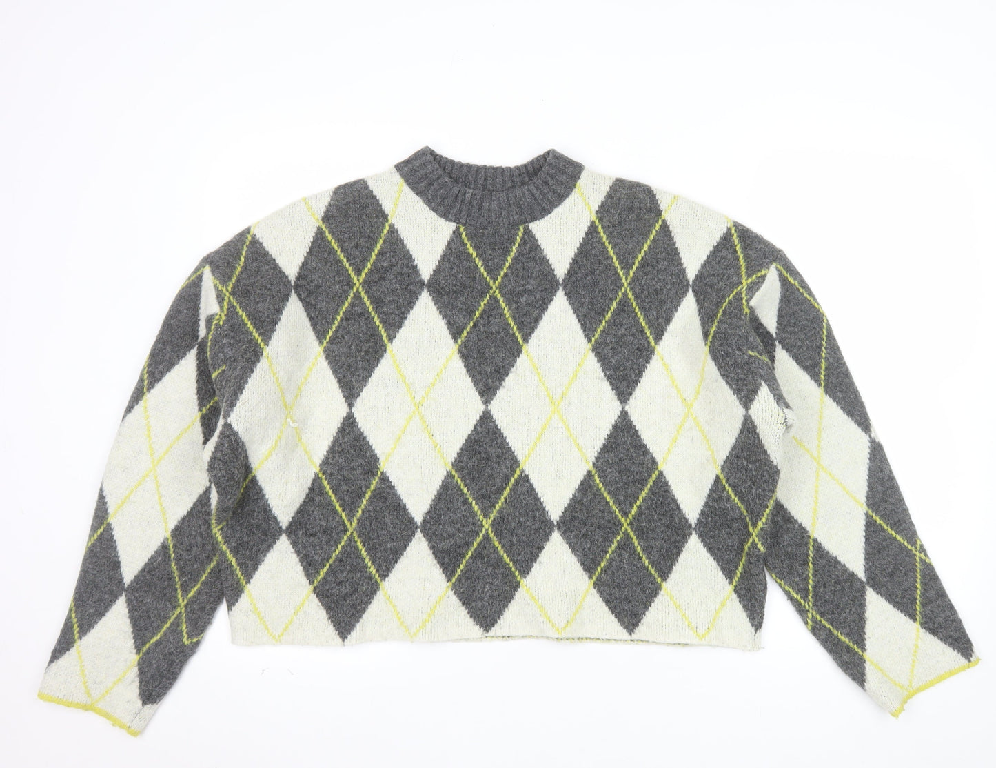 Pringle of Scotland x H&M Women’s Grey Argyle Knit Jumper Size S