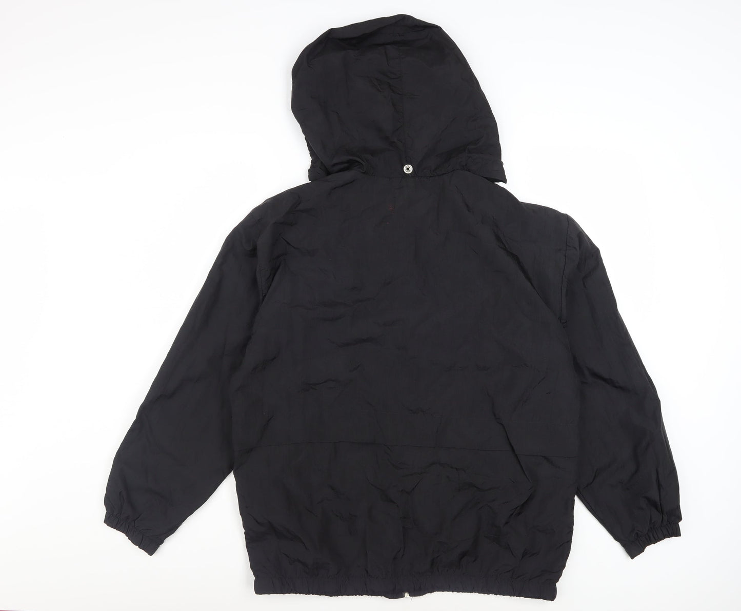 Claudia Barnes Sport Men's Black M Nylon Hooded Windbreaker Jacket