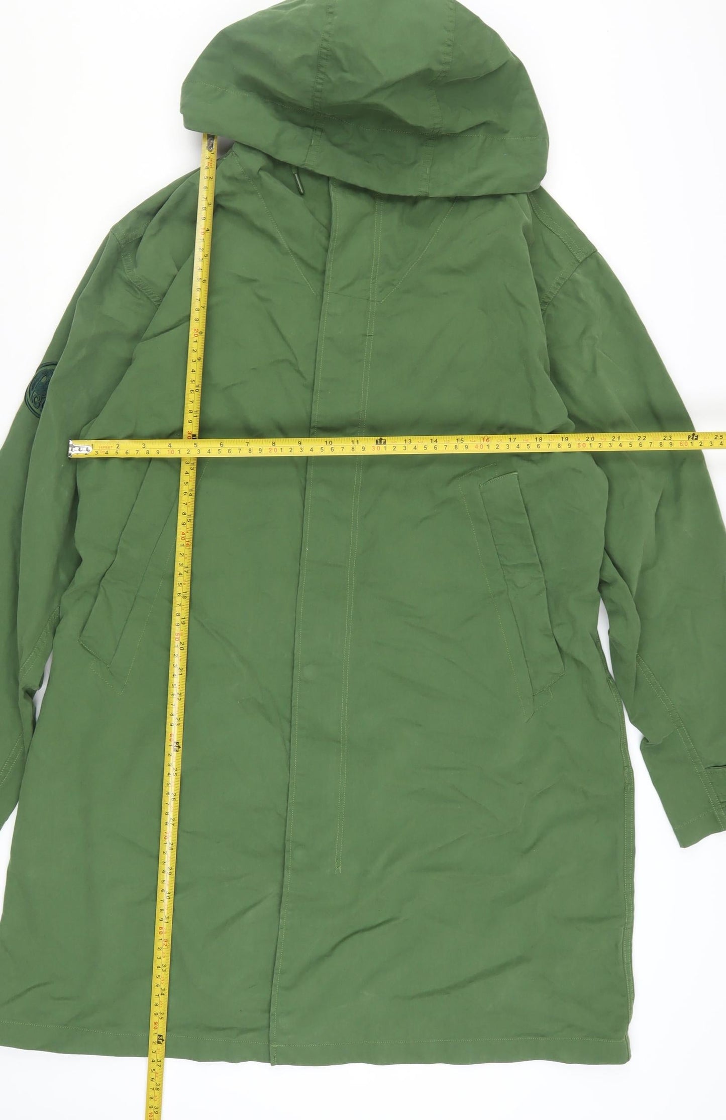 Pretty Green Women's Green Cotton Parka Coat Size S