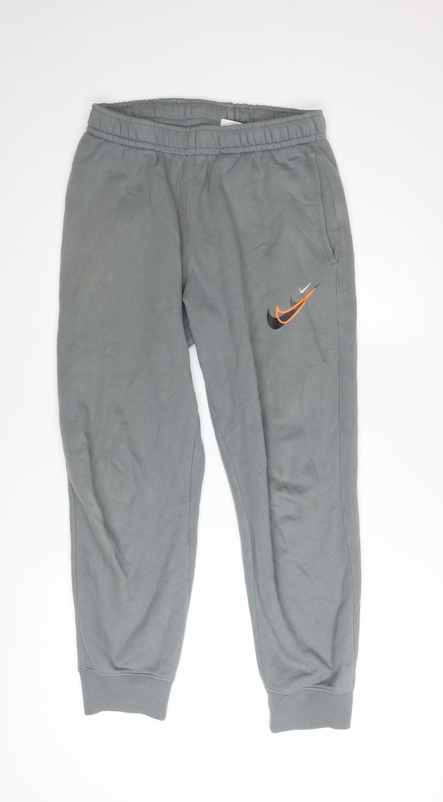 Nike Men's Grey Jogger Sweatpants Size S Elastic Waist Comfort Fit