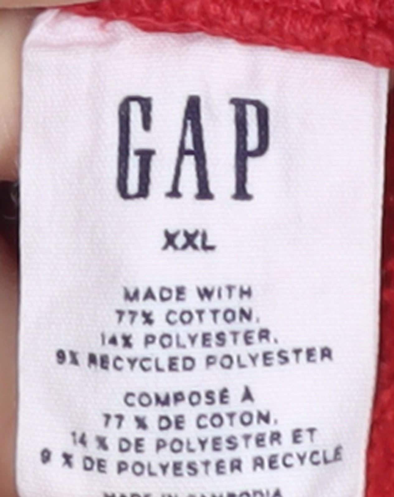 GAP Men’s Red Joggers 2XL Cotton Blend Tapered Sweatpants
