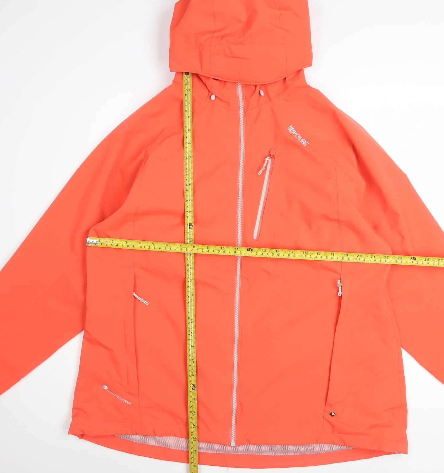 Regatta Womens Orange Waterproof Hooded Rain Jacket Size 20