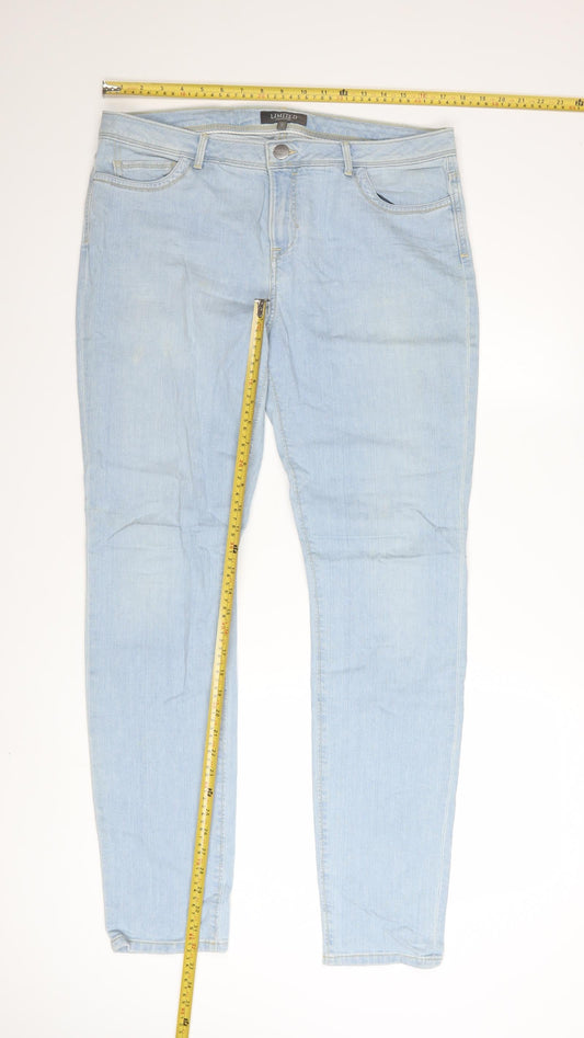 Marks and Spencer Women’s Light Blue Skinny Jeans Size 14 Long