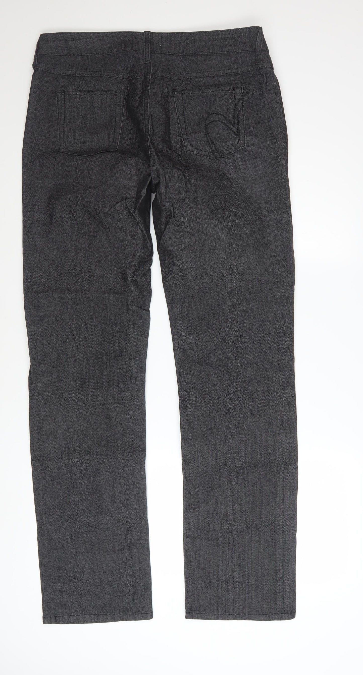 Marks and Spencer Per Una Women's Grey Straight Leg Jeans Size 14 L