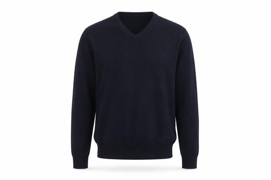 UNIQLO Men’s Black Wool V-Neck Jumper Size S Regular Fit