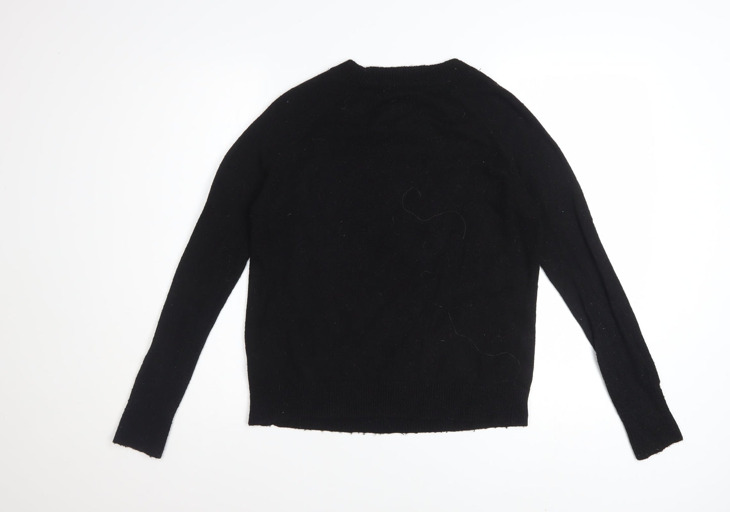 H&M Women's Black XS Sequin Dog Pullover Jumper