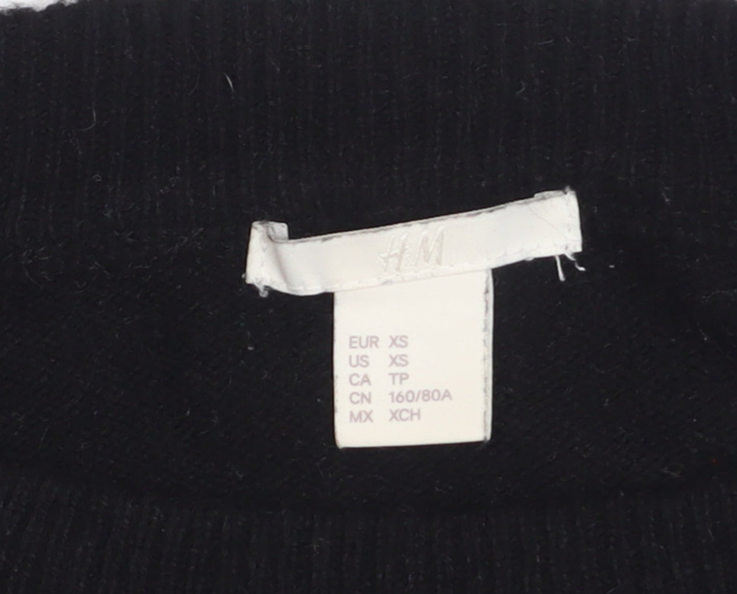 H&M Women's Black XS Sequin Dog Pullover Jumper