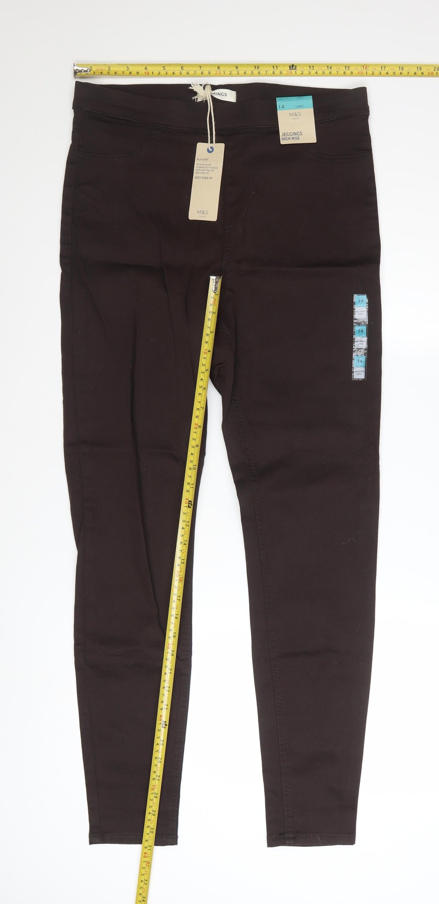 Marks and Spencer Women’s Black High Rise Jegging Jeans Size 14 Long