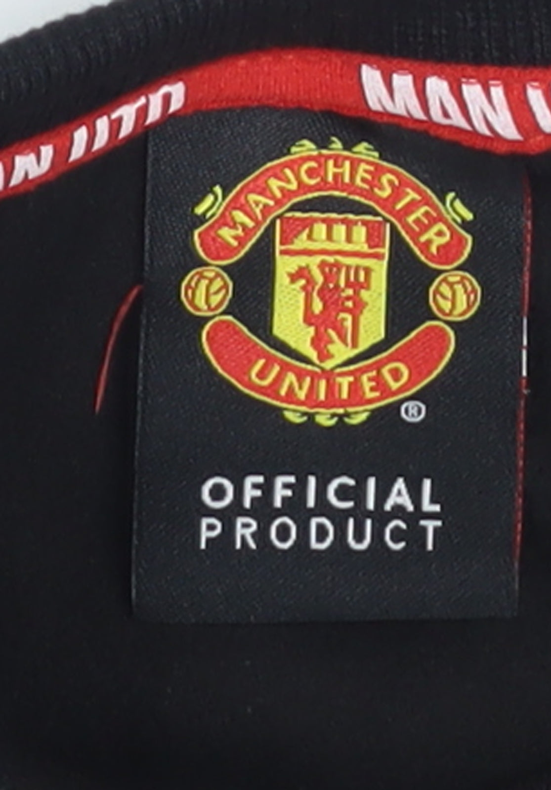 Manchester United Boys Black Fleece Pyjama Top 6-7 Years Long Sleeve