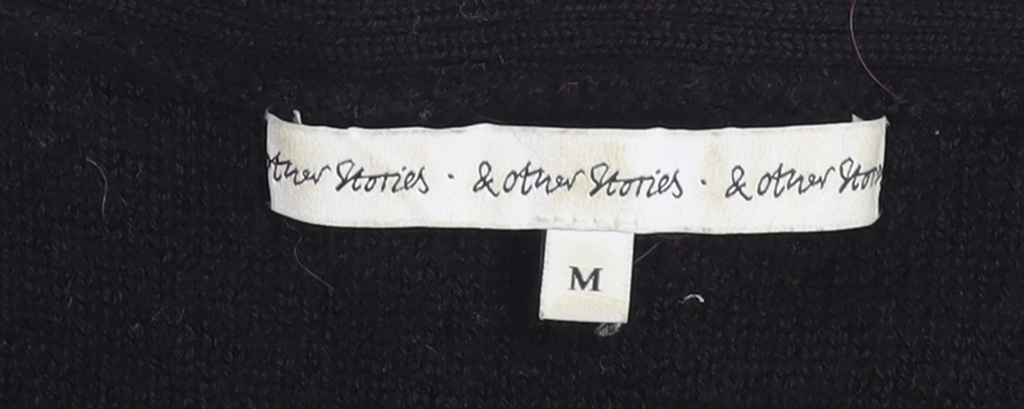 & Other Stories Women Black Wool Knit Jumper M