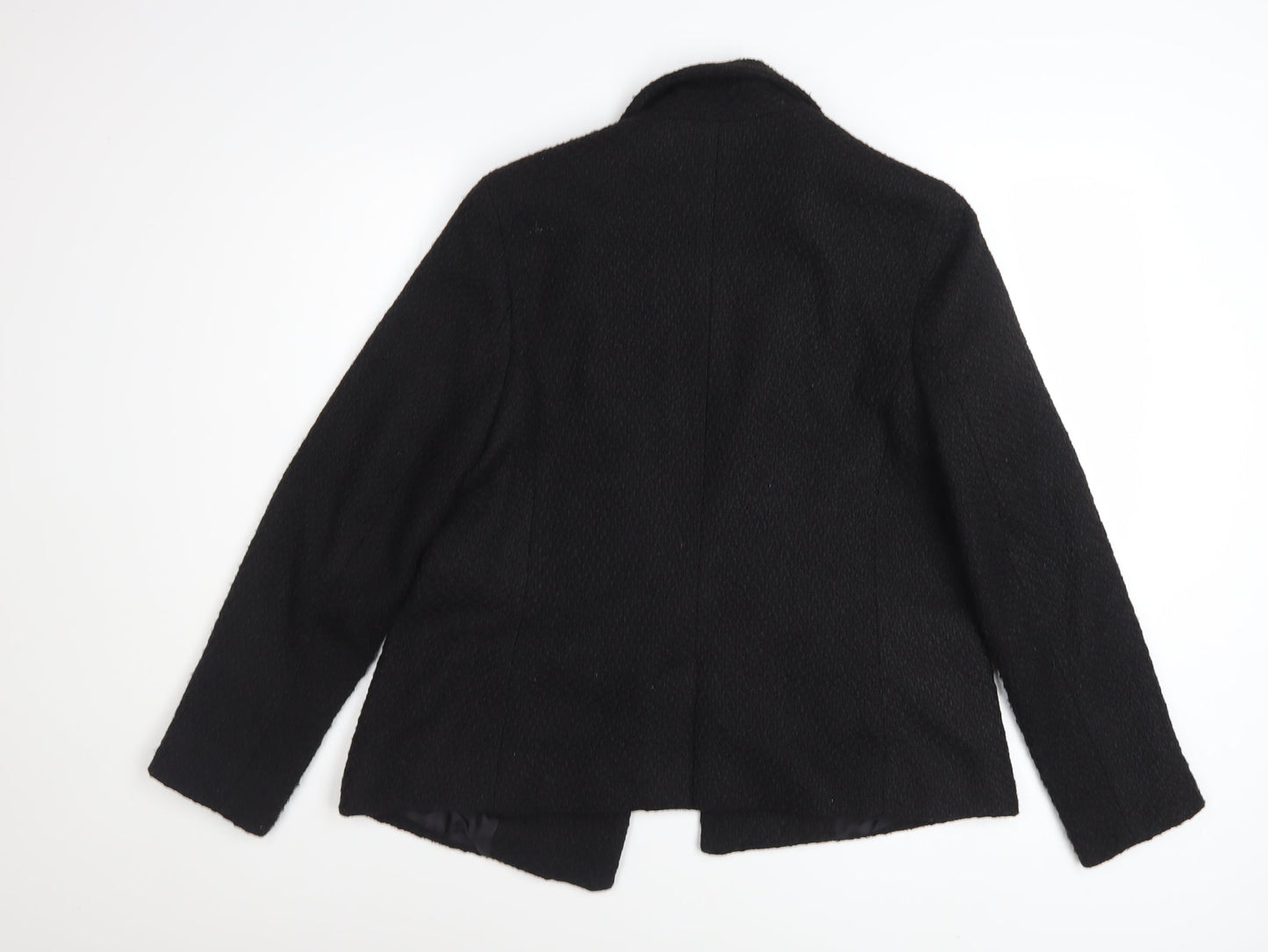 New Look Women's Black Bouclé Blazer UK 12 Classic Lined Jacket