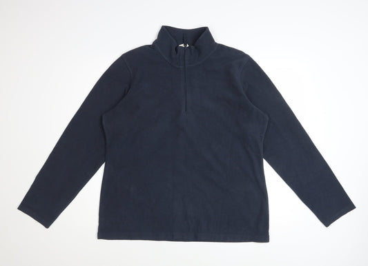 Mountain Warehouse Unisex Blue Fleece L Pullover Sweatshirt